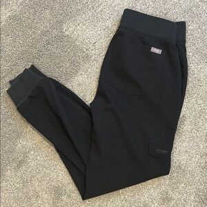 Figs Black Relaxed Jogger Pants